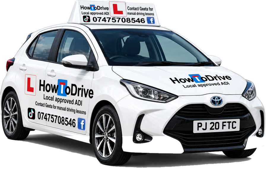 How To Drive branded learner car — local approved ADI, manual driving lessons in Manchester